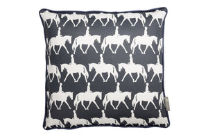 Horse scatter cushion in navy . Luxury-home-furnishing, good-house-keeping-cushions, Modern- red-cushions, farmhouse-style-cushions.